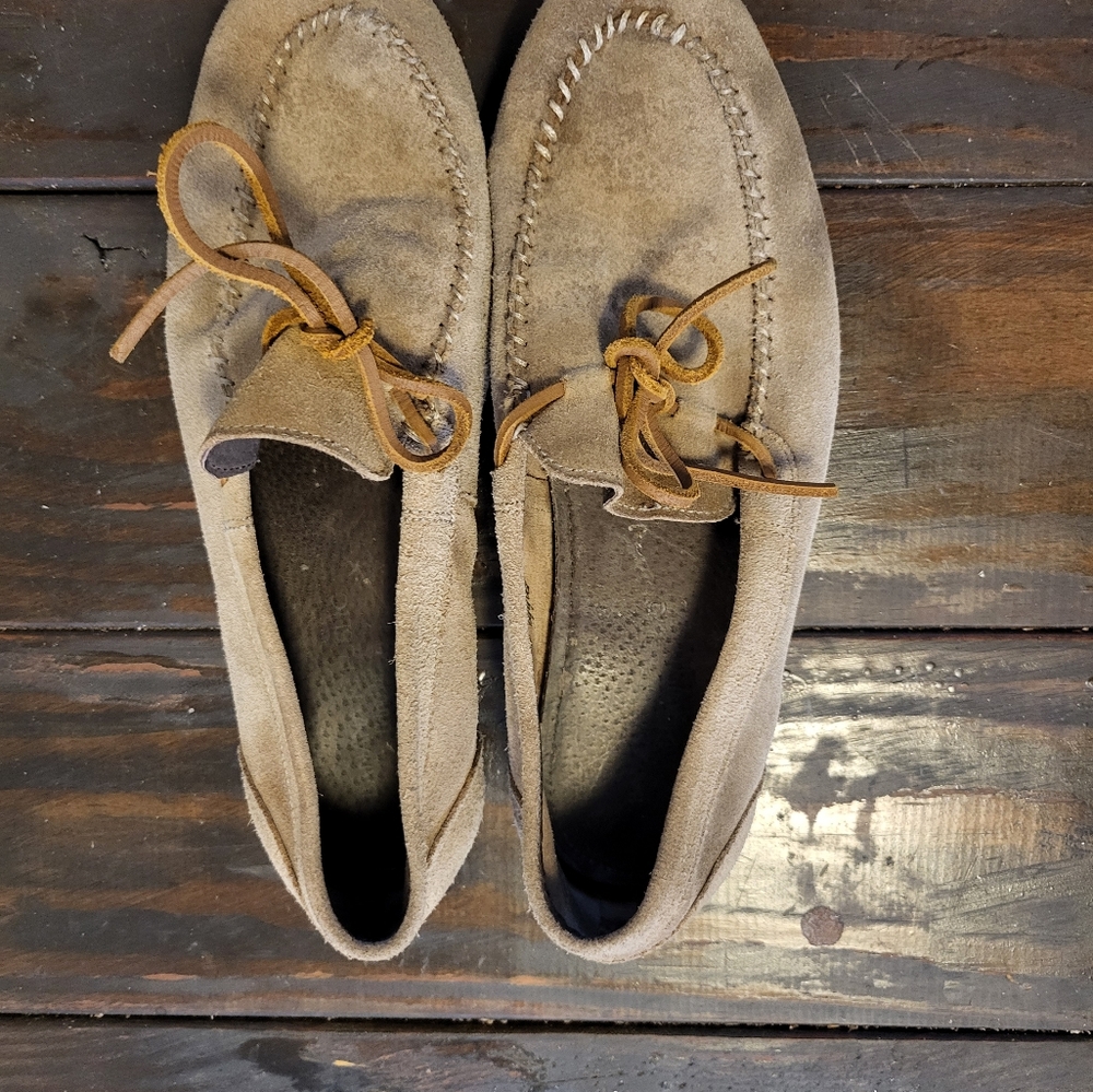 Tan suede BR loafers